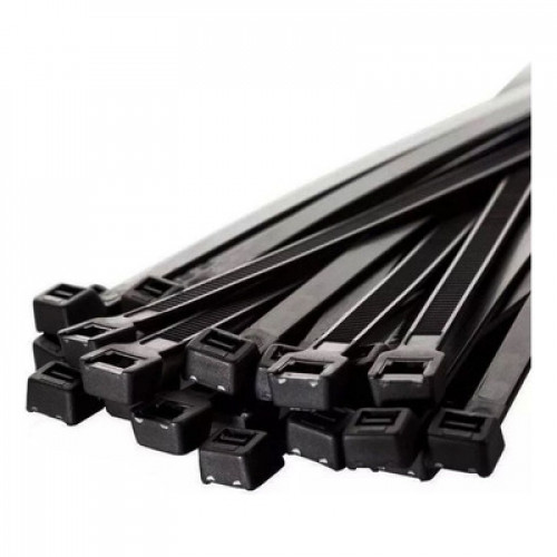 ABRACADEIRA NYLON 250MM X 3,6MM PRETA C/100 UNIDADES