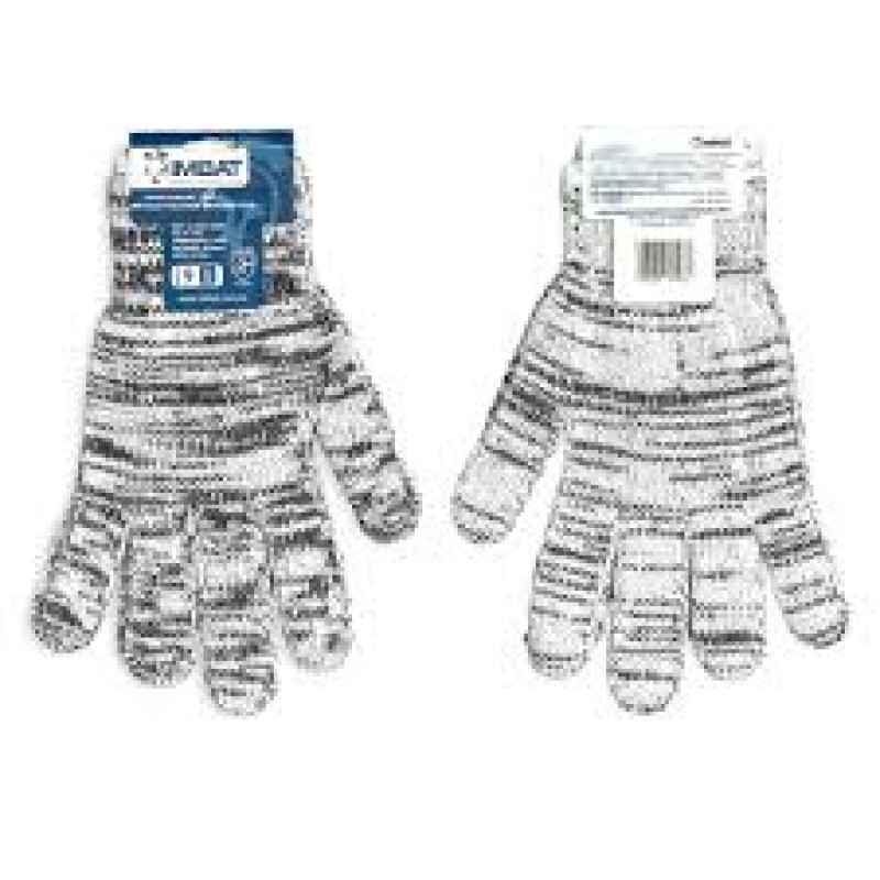 LUVA 01 MALHA TRICOTADA MESCLADA 09 CINZA TAM G 4 FIOS EN388 0140X C.A  41.741(IMBAT)