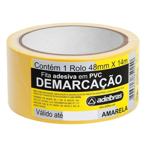 FITA PLÁSTICA 48x14 ADESIVA AMARELA (ADELBRAS)
