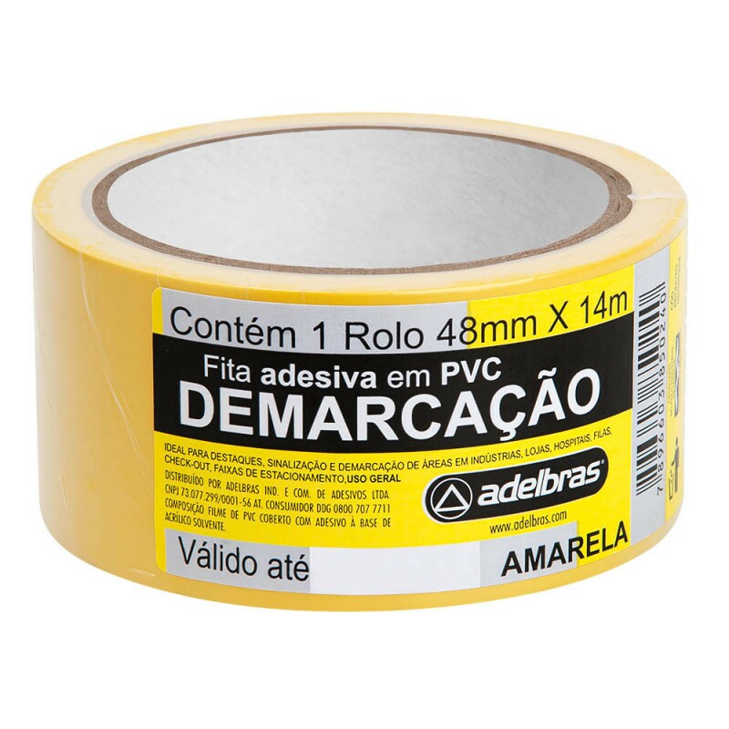 FITA PLÁSTICA 48x14 ADESIVA AMARELA (ADELBRAS)