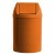 CESTO C/TAMPA S/ADESIVO 02 30X24 14L LARANJA (JSN)