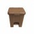LIXEIRA COM PEDAL 15 LITROS MARROM (JSN)