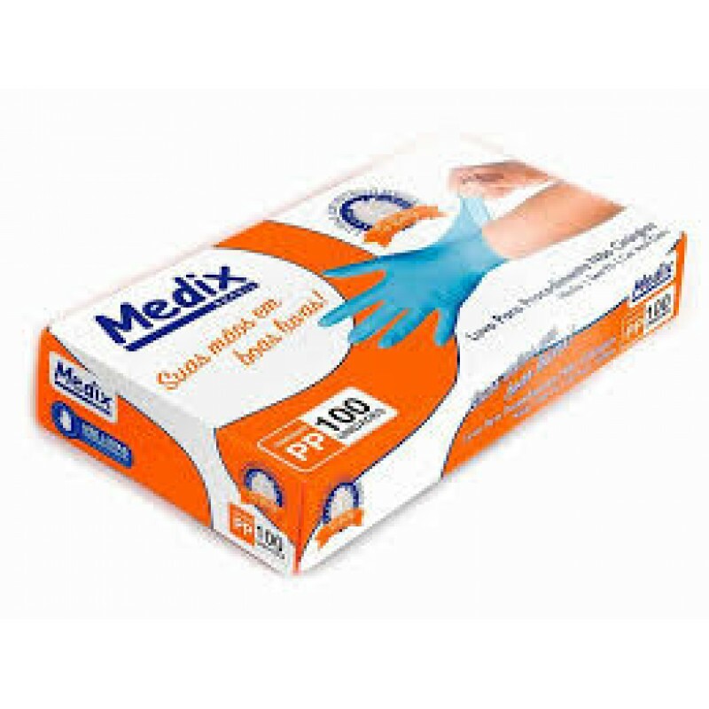 LUVA 11 LÁTEX 07 PROCEDIMENTO TAM P N/CIRÚRGICA C/PÓ CX100 (MEDIX)