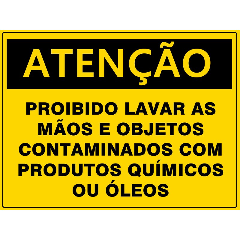 PLACA PVC PROIBIDO LAVAR AS MÃOS 30 X 40 CM (MULTPLACAS)
