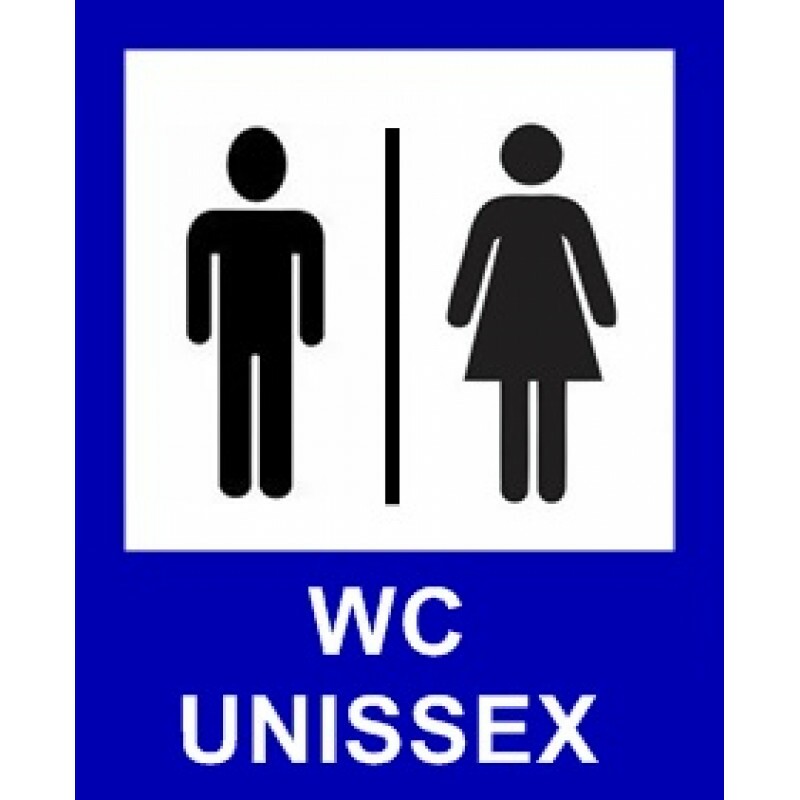 PLACA PVC BANHEIRO W/C UNISSEX 20X15 (MULTPLACAS)