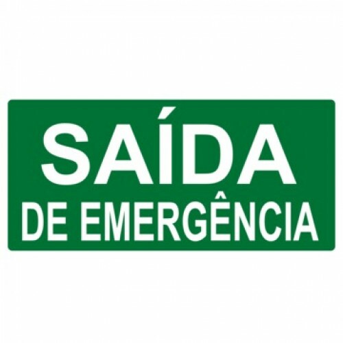 PLACA FOTOLU. AUTO EXTINGUÍVEL 26X13 SAÍDA EMERGÊNCIA S/SETA (DESTAK)