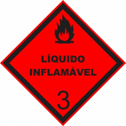 PLACA PVC LOSANGULAR LÍQUIDO INFLAMÁVEL 30 X 30 (DESTAK)