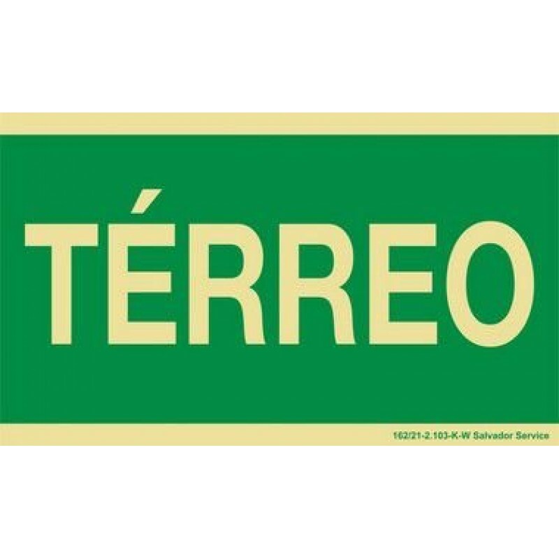 PLACA FOTOLU. AUTO EXTINGUÍVEL PAVIMENTO TÉRREO 19,5 X 19,5 (DESTAK)