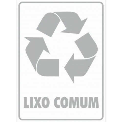 ADESIVO PARA COLETA SELETIVA LIXO COMUM (MULTPLACAS)