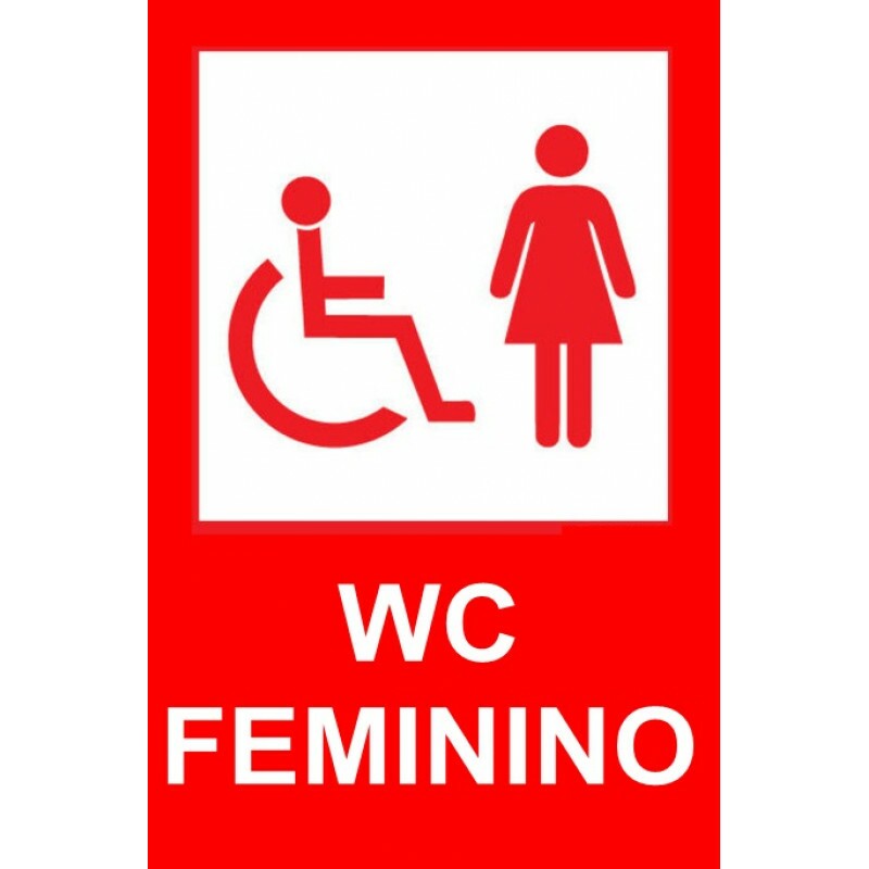 PLACA PVC BANHEIRO W/C FEMININO 20X15 (MULTPLACAS)